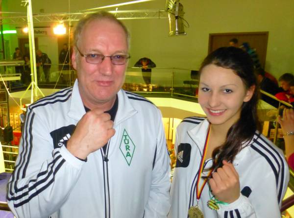 Jana Ring mit ihrem Trainer Klaus Becker