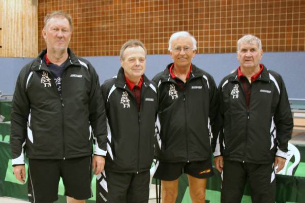 Seniorenauswahl des Fachverbandes Tischtennis in Bremen beim "Deutschland-Pokal" in Dinklage